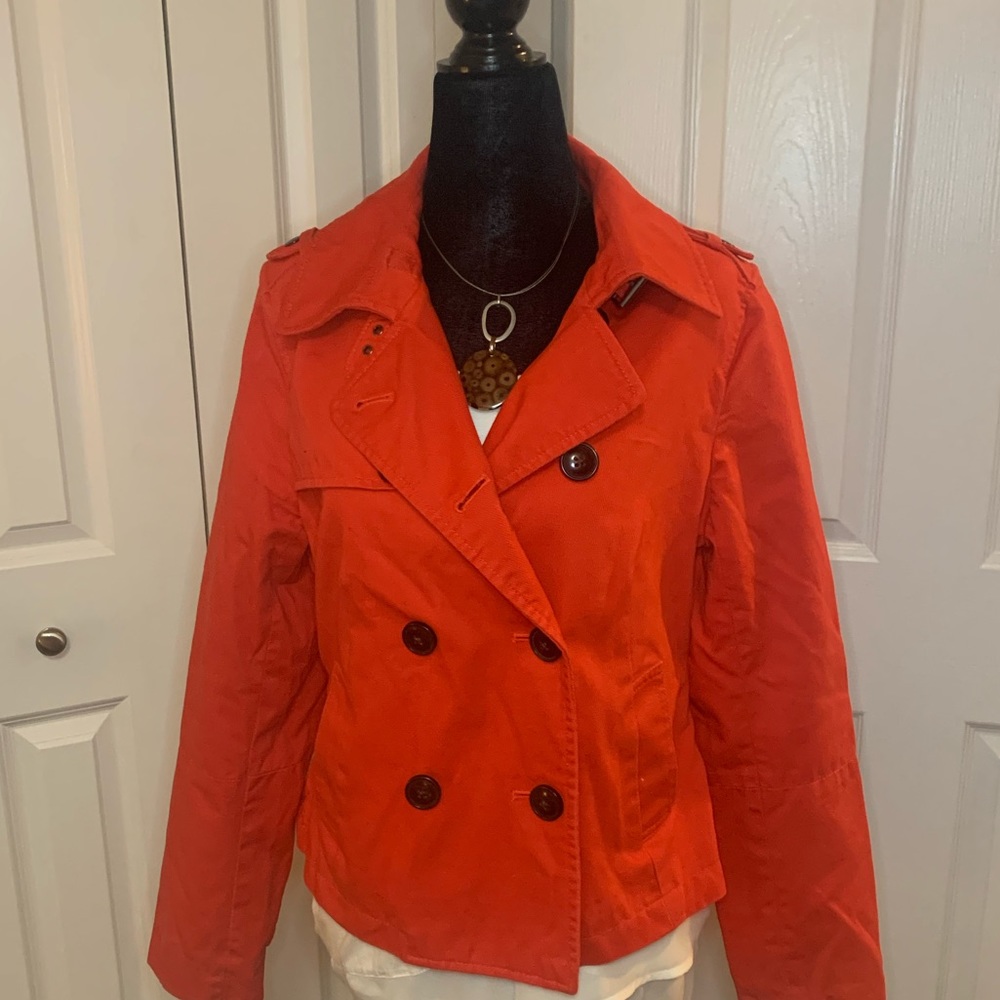 GAP Women's Red Short trench Coat